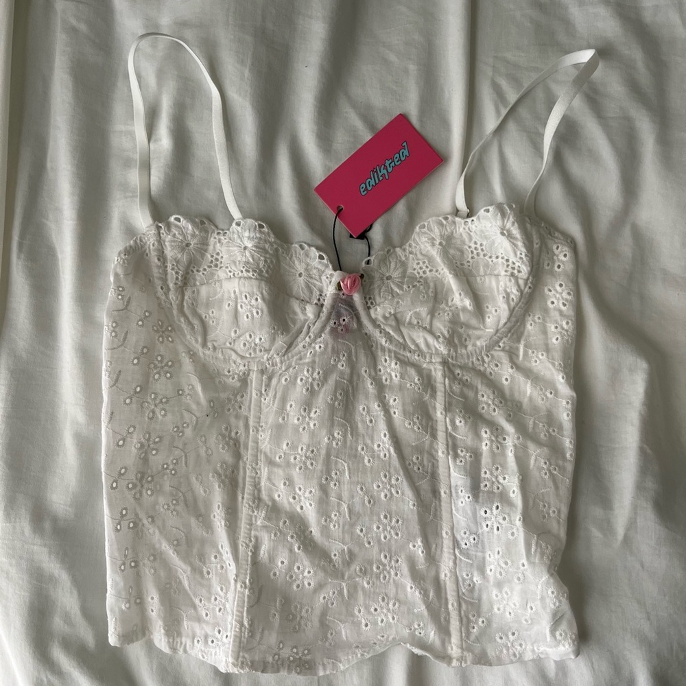 Edikted White Lace Corset XS NWT